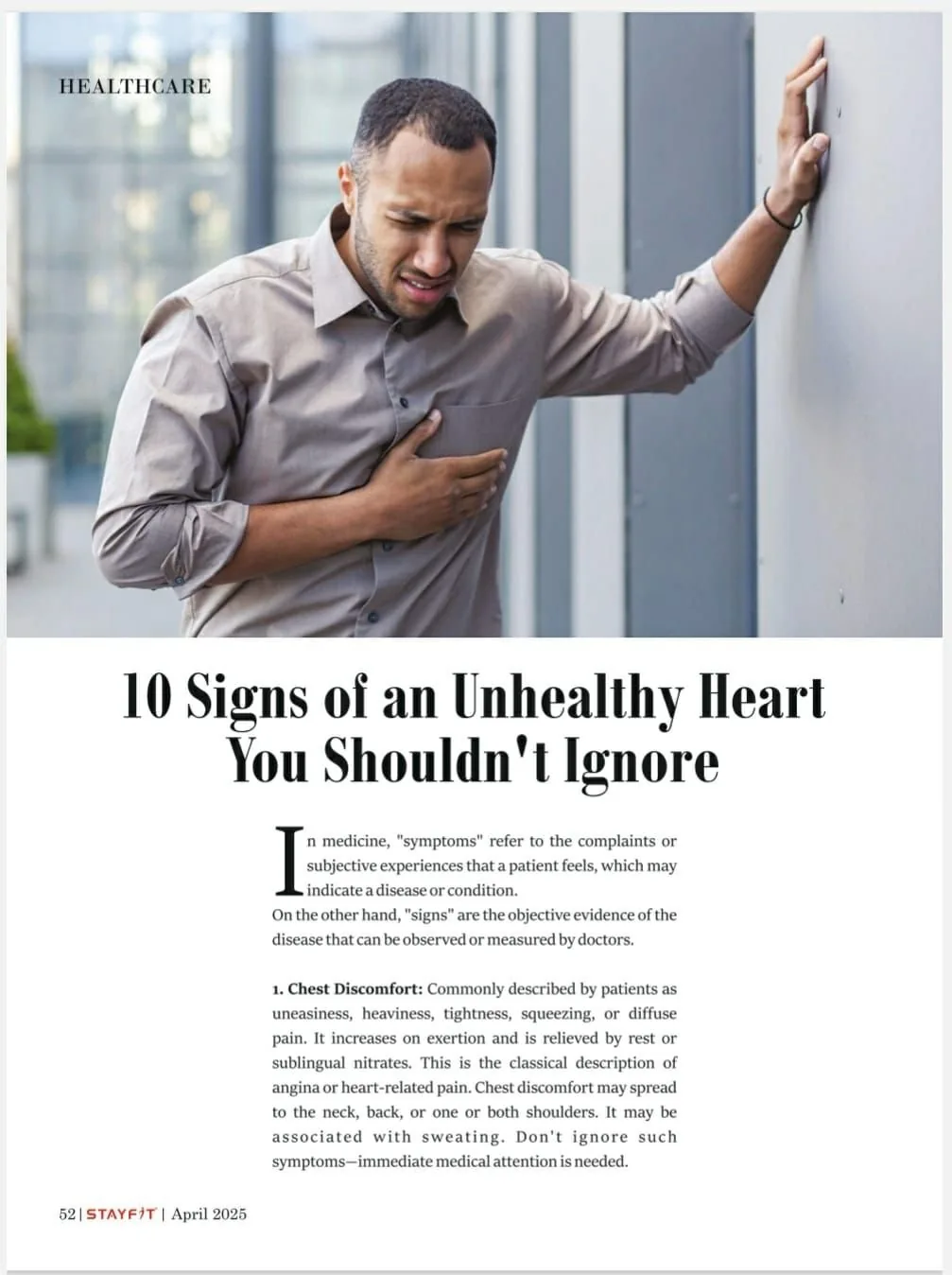 10 Signs of an Unhealthy Heart You Shouldn’t Ignore